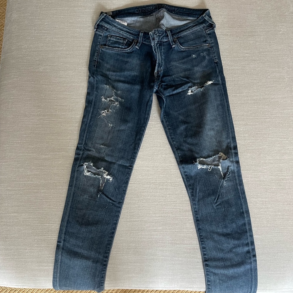 Citizens of humanity x Jerome Dayan ripped skinny jeans. SIZE: 28
